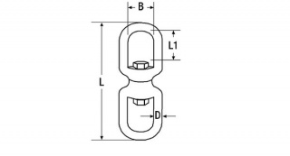 Krętlik oko-oko 6mm