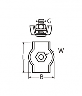 Zacisk rynienkowy kwasoodporny 6mm