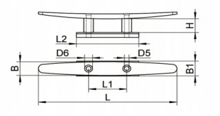 Knaga tradycyjna kwasoodporna 100mm