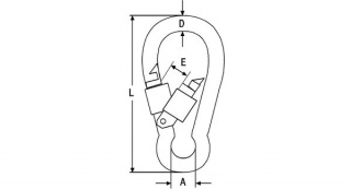 Karabińczyk z nakrętką 6mm