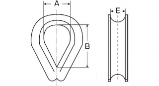 Kausza do liny 3mm