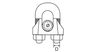 Zacisk kabłąkowy do liny 8mm