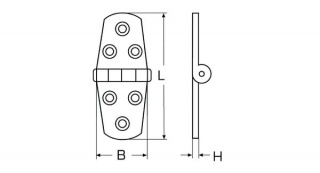 Zawias polerowany 76x38x4,5mm